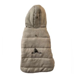 Nwot HOODED DOG COAT WITH FAUX FUR TRIM